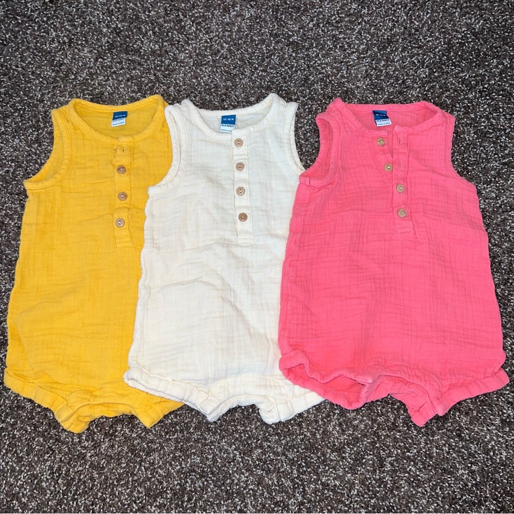 Infant Boy Sleeveless Rompers